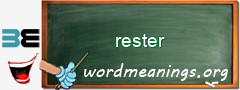 WordMeaning blackboard for rester